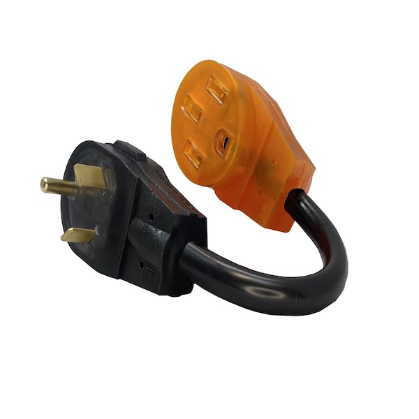 Reliance Controls Plug Adapter, SJTW, 14-30, TT-30, 12 in, Black/Orange ACRV52 - main